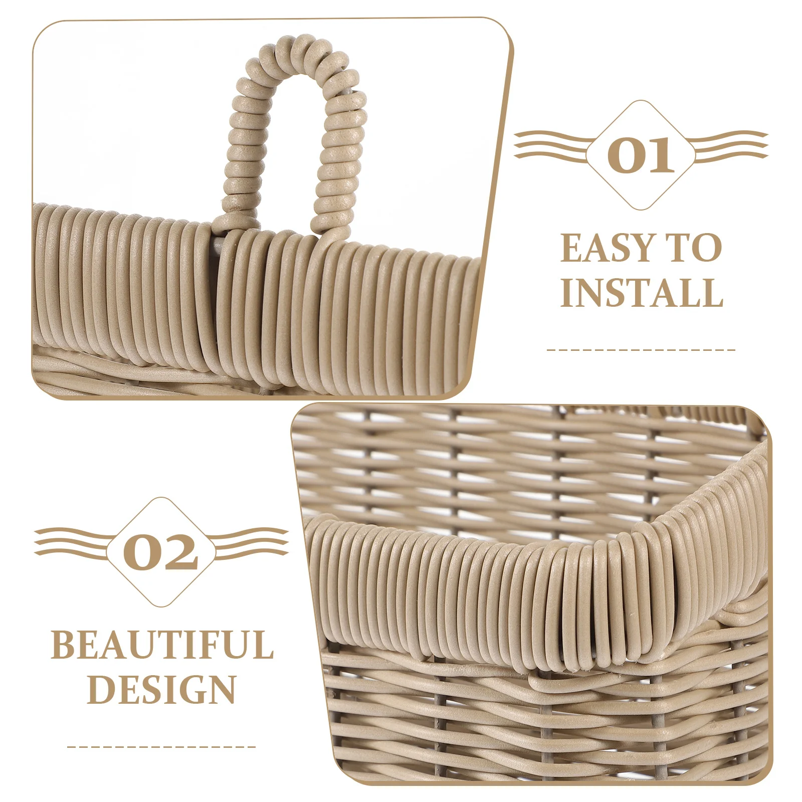 

Hanging Ginger Garlic Woven Wall Storage Basket For Kitchen Fruit Vegetable Organizer Small Sundries Holder Wall Hanging Flower