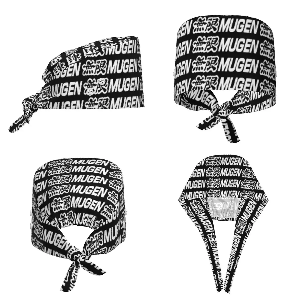 Mugen Power Scrub Hat Doctor Working Surgical Cap Unisex Adjustable Nursing Caps for Dentist
