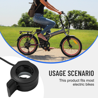Electric Bike Thumb Speed Control Handle 24-72V 3PIN Speed Control Throttle For Bafang 01 02 5 10 Mid-Drive Motor Handle Parts