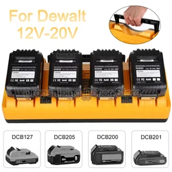 DCB104 Li-ion Battery Charger 4-Port 3A Current For Dewalt 12V 14.4V 18V 20V Battery charged Simultaneously DCB107 DCB115 DCB118