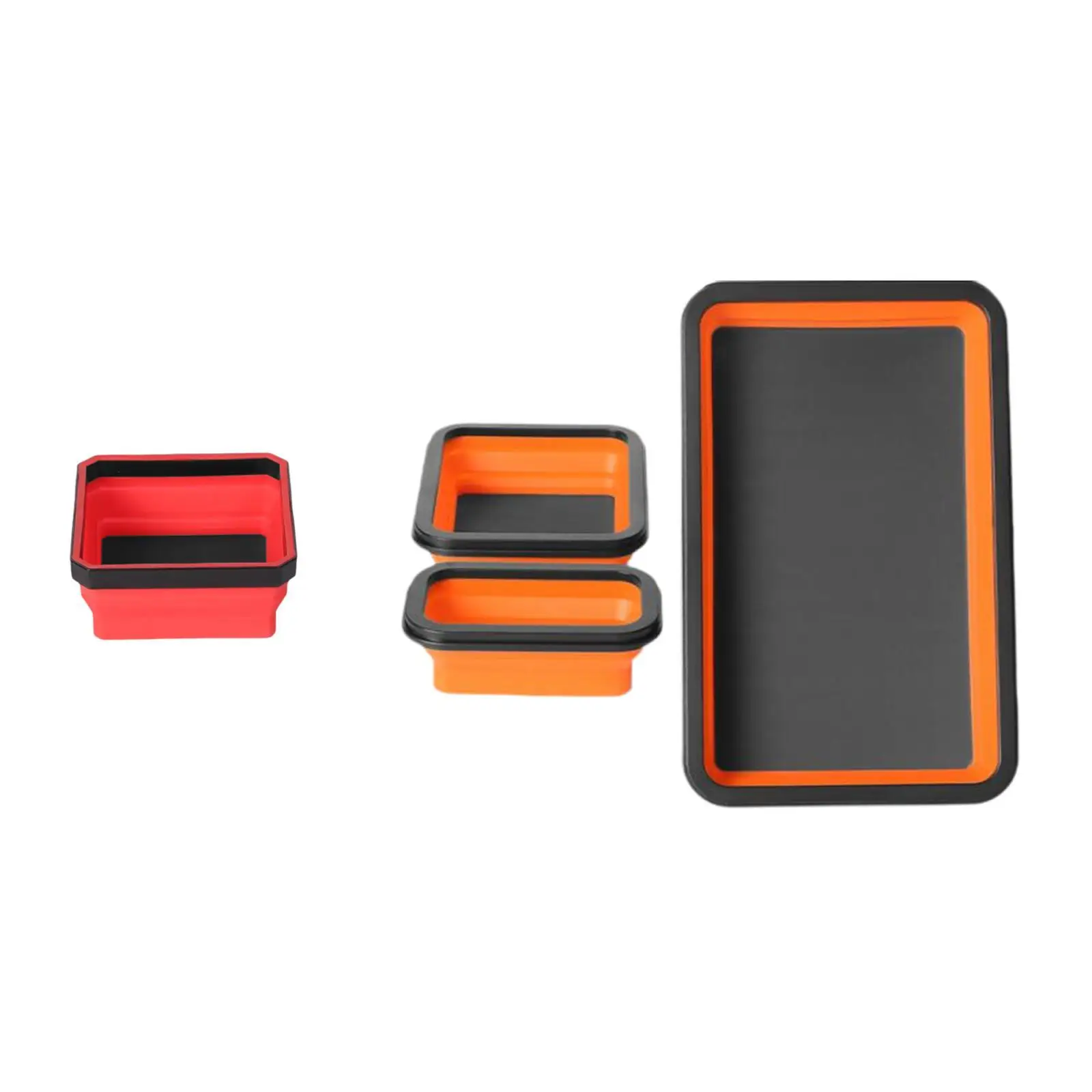 Vassoio pieghevole per parti attraenti Vassoio per attrezzi in silicone Scatola portaoggetti flessibile multiuso portatile Organizzatore per accessori hardware