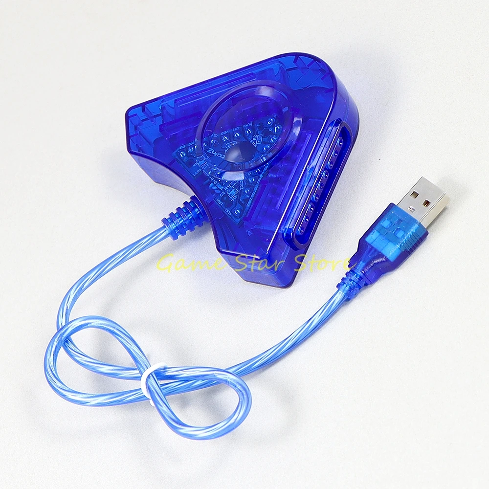 5pcs USB Gamepad Dual Port Adapter For PS2 Controller to PC Converter Gaming Accessories