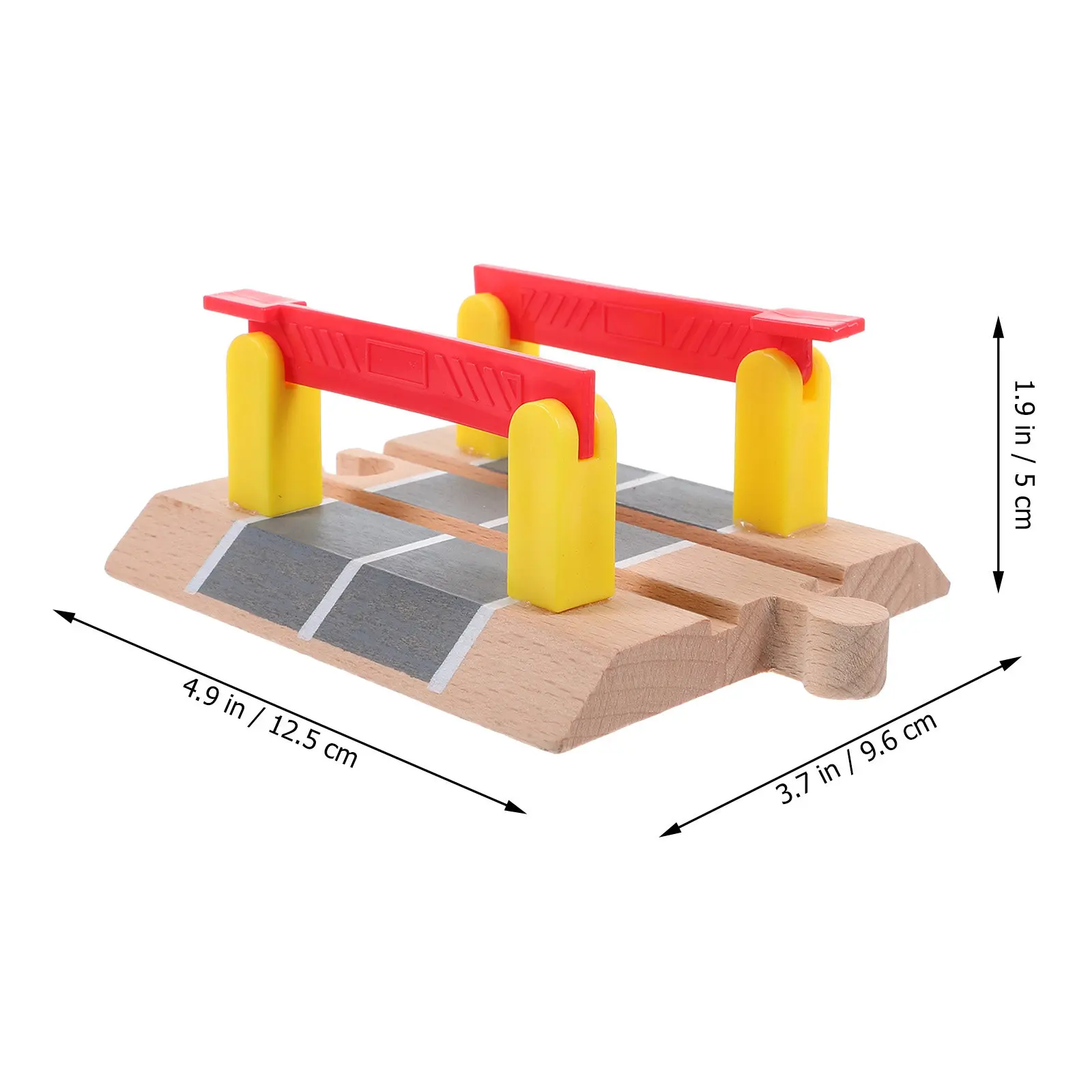 Wooden Train Track Railing Barrier Railway Road Block Decorative Plaything DIY Fun Train Accessory Improves Motor Skills