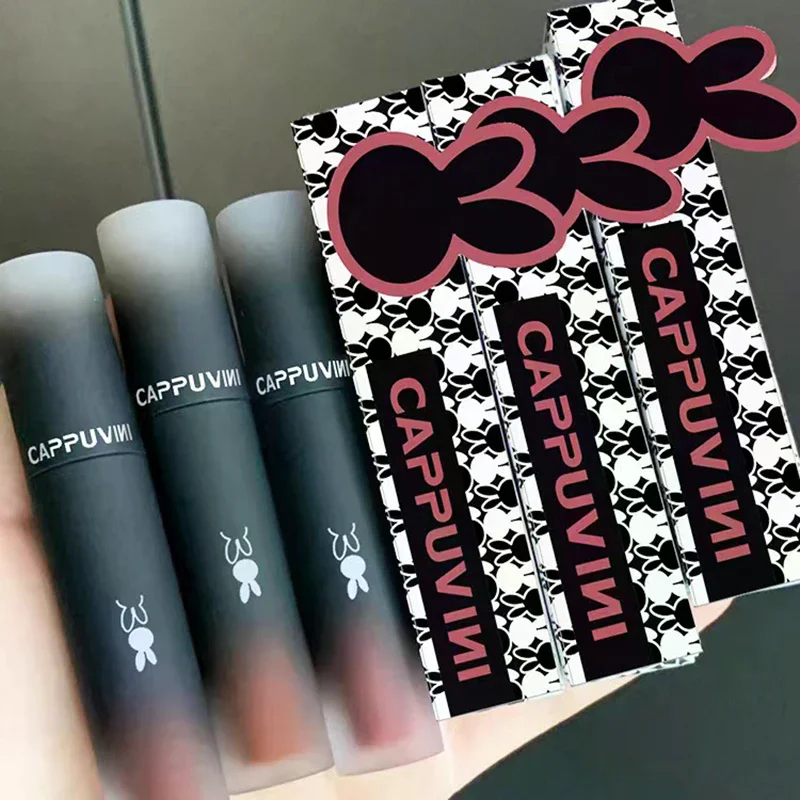 Rouge à lèvres rétro, ton rouge et marron, Mousse, mat, boue, velours, glaçage, tasse antiadhésive, brillant à lèvres, maquillage, teinte, cosmétique de beauté