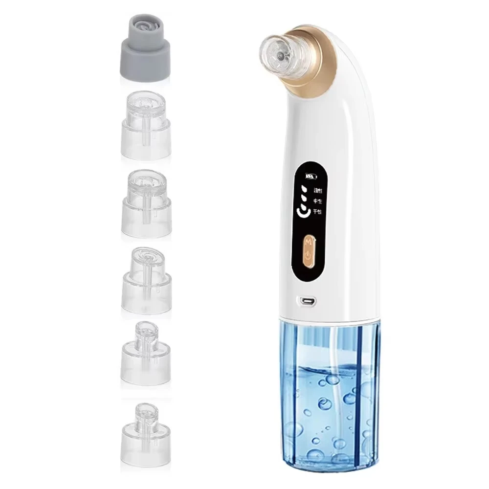 Electric Blackhead Small Bubble Blackhead Remover USB Water Cycle Pore Acne Pimple Removal Vacuum Suction Facial Nose Cleaner