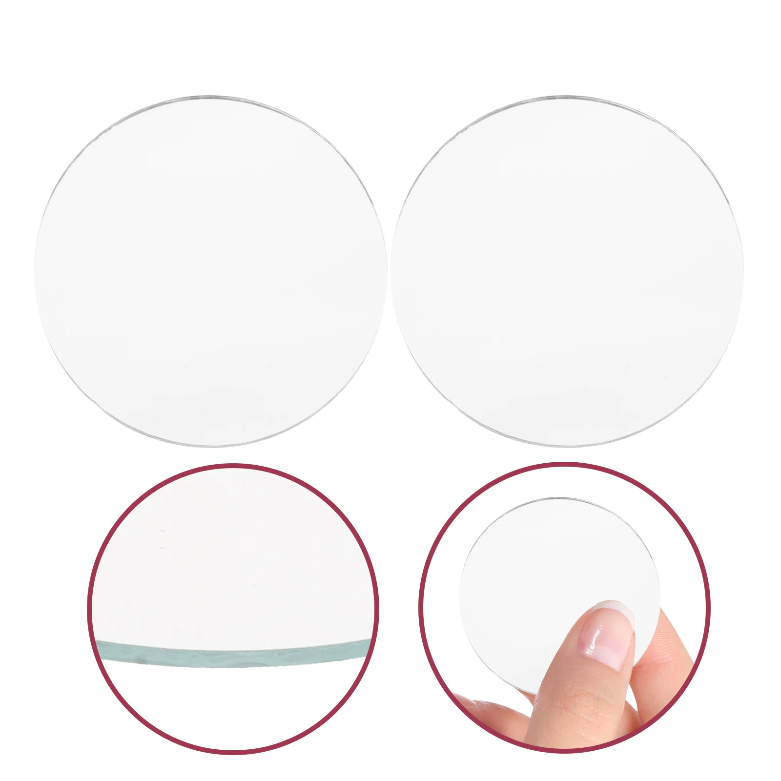 Miroir de maquillage avec lumières, lentille carrée, feuille de remplacement, petites feuilles de miroir, miroir en verre, artisanat de bricolage, 10 pièces