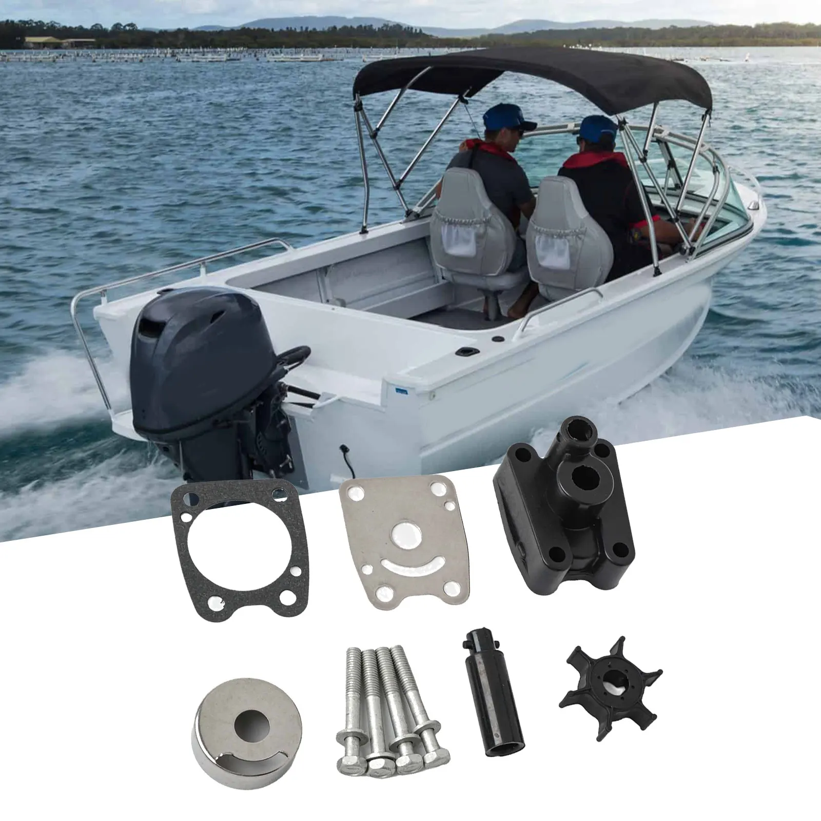 For Outboard Motor Water Pump Repair Kit Featuring High Durability Impeller Assembly for Effective Cooling System Restoration