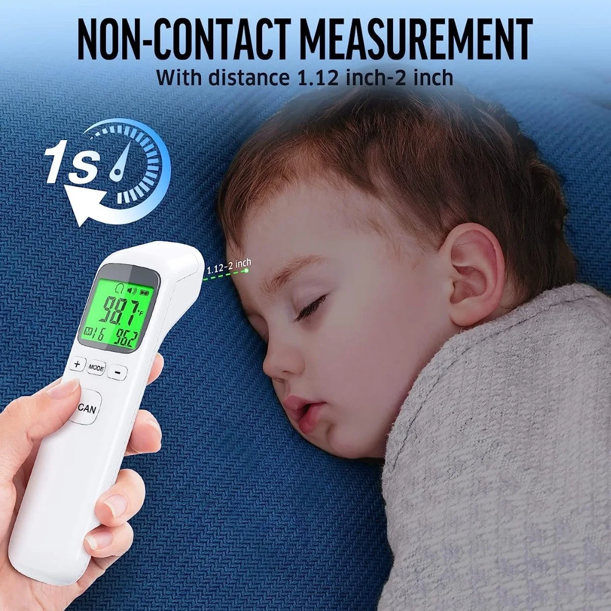 Thermometer for Adults and Kids, No-Touch Forehead Thermometer,Fever Alert，Instant Accurate Reading Digital