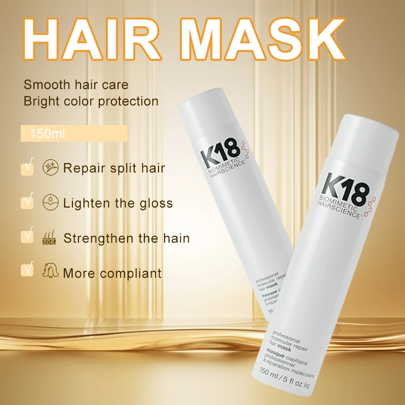 150ml K18 Leave-In Molecular Hair Mask Original Repair Molecular Hair Damaged Dry Frizzy Conditioners Treatment Moisturize