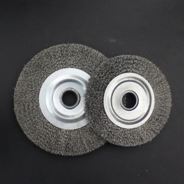 Wire Wheels Brush Round For Bench Grinder Deburring Tool Cleaning Rust Polishing Adaptor OD 100MM~ 250MM  Wire Diameter 0.15mm
