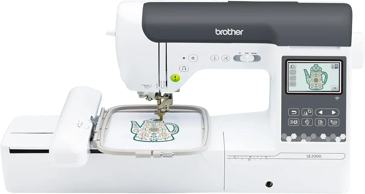 Brother SE2000 Computerized Sewing Embroidery Machine 5x7 Inch LCD Display 800 Stitches