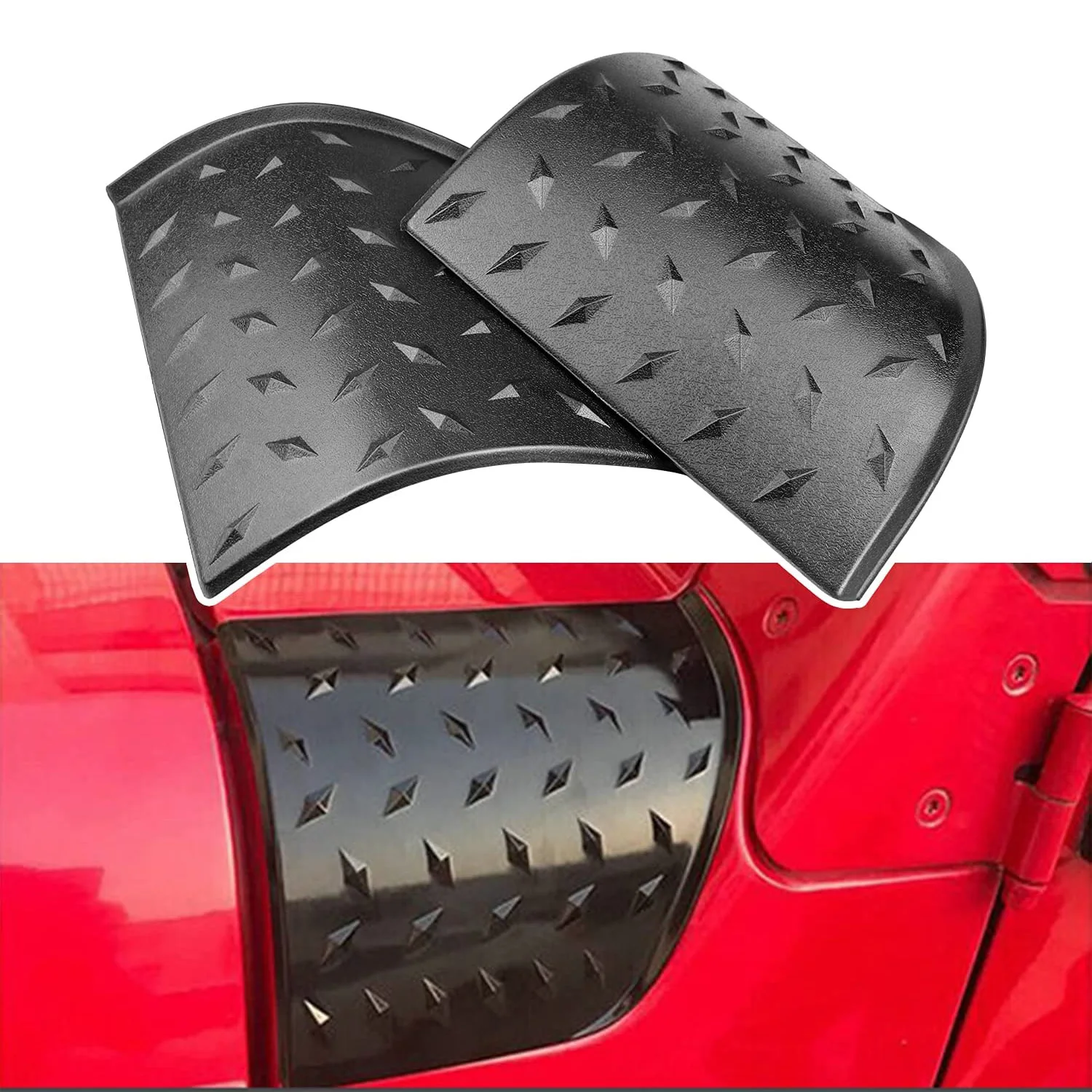 Car Cowl Body Armor Outer Engine Hood Pillar Corner Cowling Cover Guard Sticker for Jeep Wrangler TJ 1997-2006