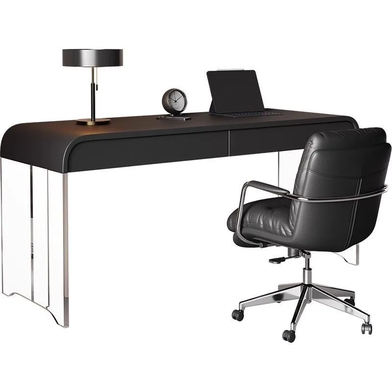 Black desk designer new modern simple light luxury home dresser writing desk integrated computer desk