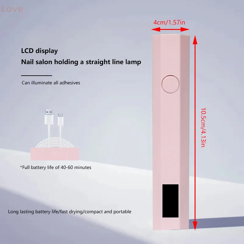 [L&P] شاشة عرض مصباح أظافر صغيرة محمولة باليد سريعة الجفاف طلاء أظافر جل أدوات مانيكير لصالونات الأظافر بالأشعة فوق البنفسجية