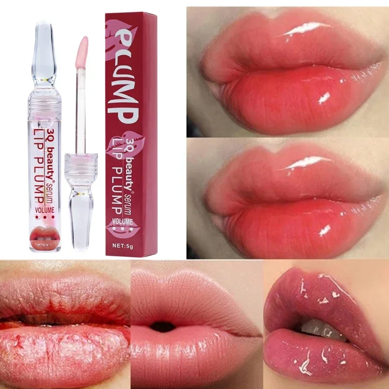 New Instant Lip Oil Plumper Volumising Moisturizing Lip Repairing Fade Lip Lines Brighten lip plumping gloss Oil Lips Care