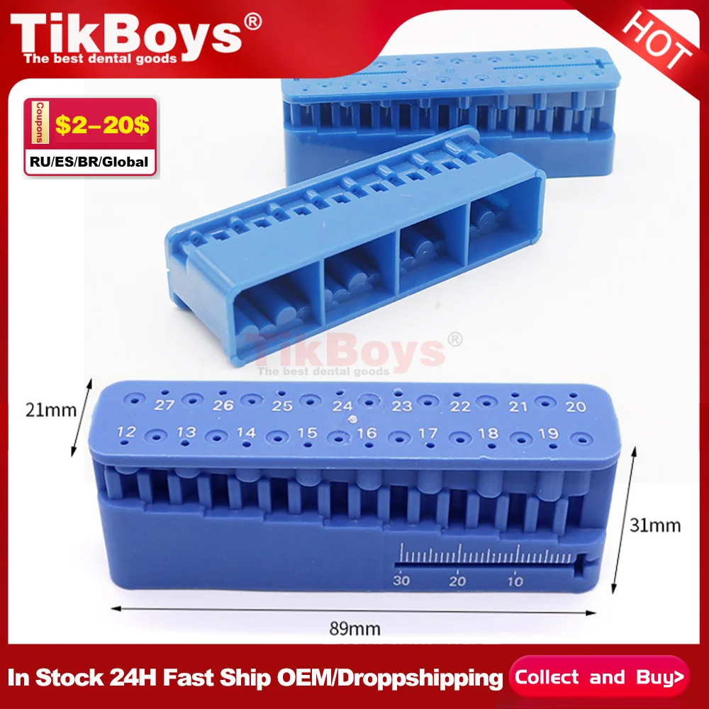 

Dental Endo Files Measuring Block with Ruler Endodontic Instrument Autoclavable Block Dentist Instrument Holder Dental Tools