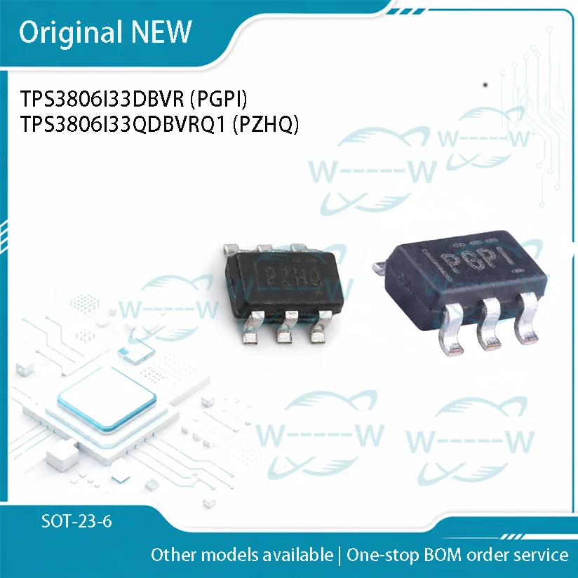 10-50PCS)NEW TPS3806I33DBVR PGPI TPS3806I33QDBVRQ1 PZHQ TPS3806I33 TPS3806I33Q SOT-23-6 IC Monitoring and reset chip