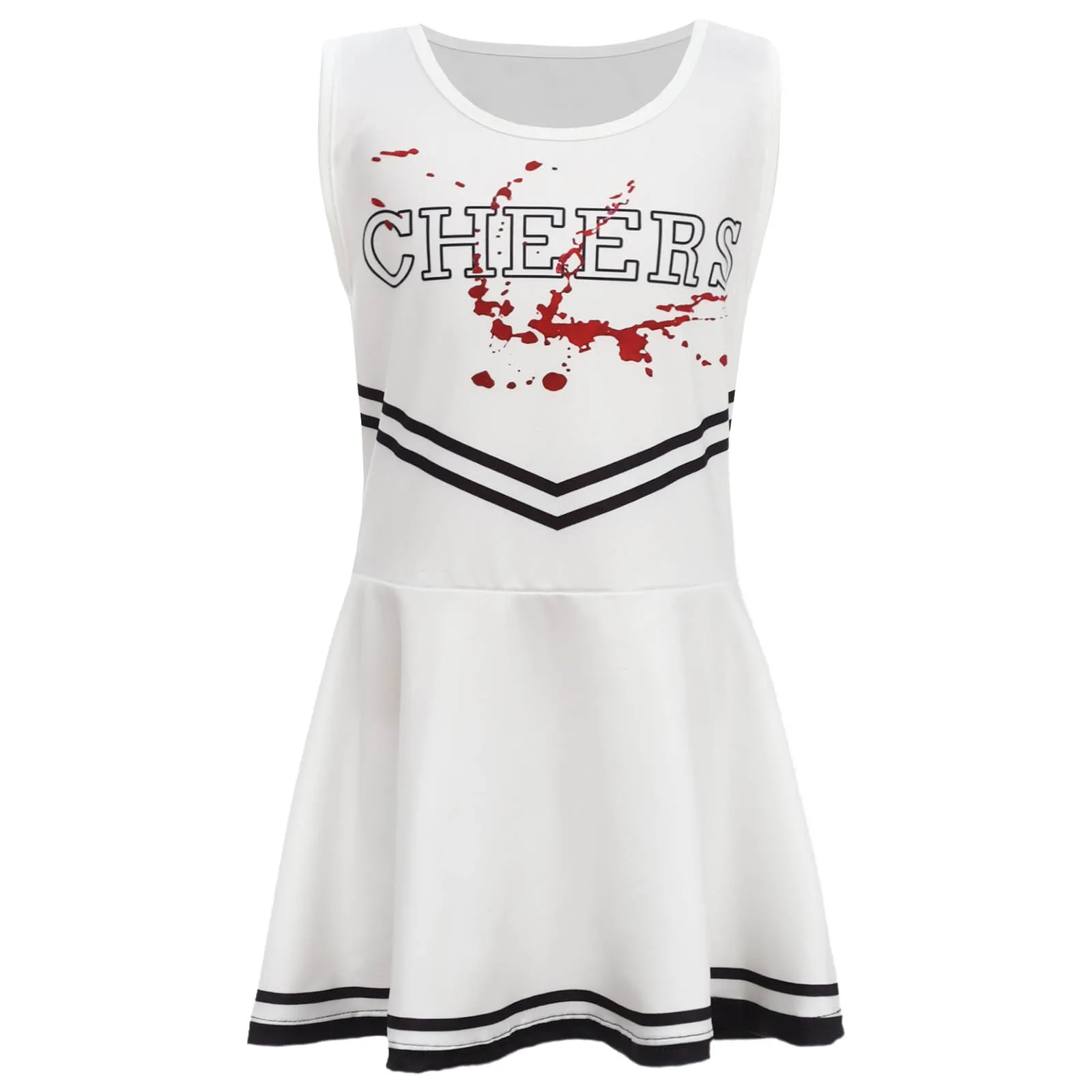 Kids Meisjes Cheer Squad Danskostuum Letter Printing Cheerleading Dansjurk voor wedstrijden en Halloween-thema-evenementen