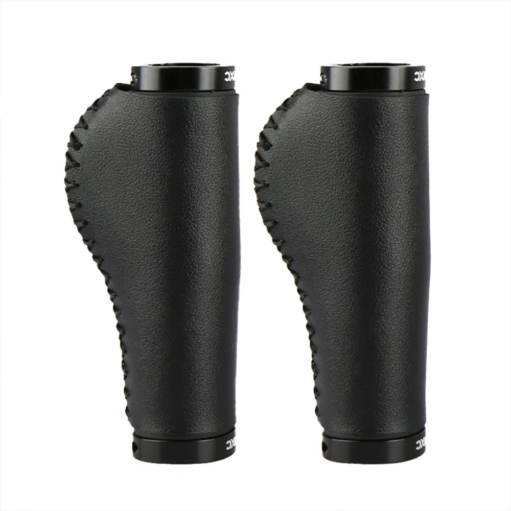 Road Bike Leather Grips Retro Hand-stitched High-end Double Lock Universal Grip Bicycle Accessories Mountain Bike Grips