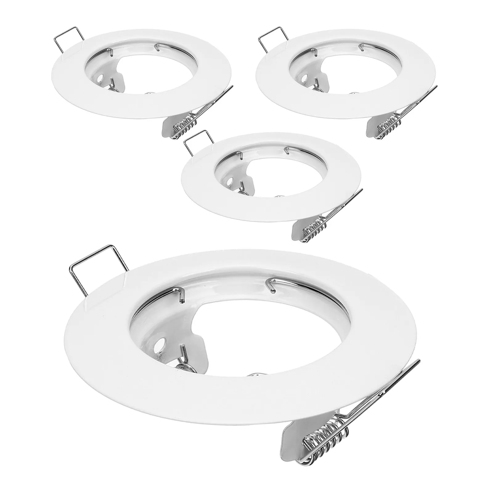 4pcs 50mm led Downlight Fixture Housing MR16 Spotlight Downlight Holder Spot Light Mounting Frame Opening for Home Renovation