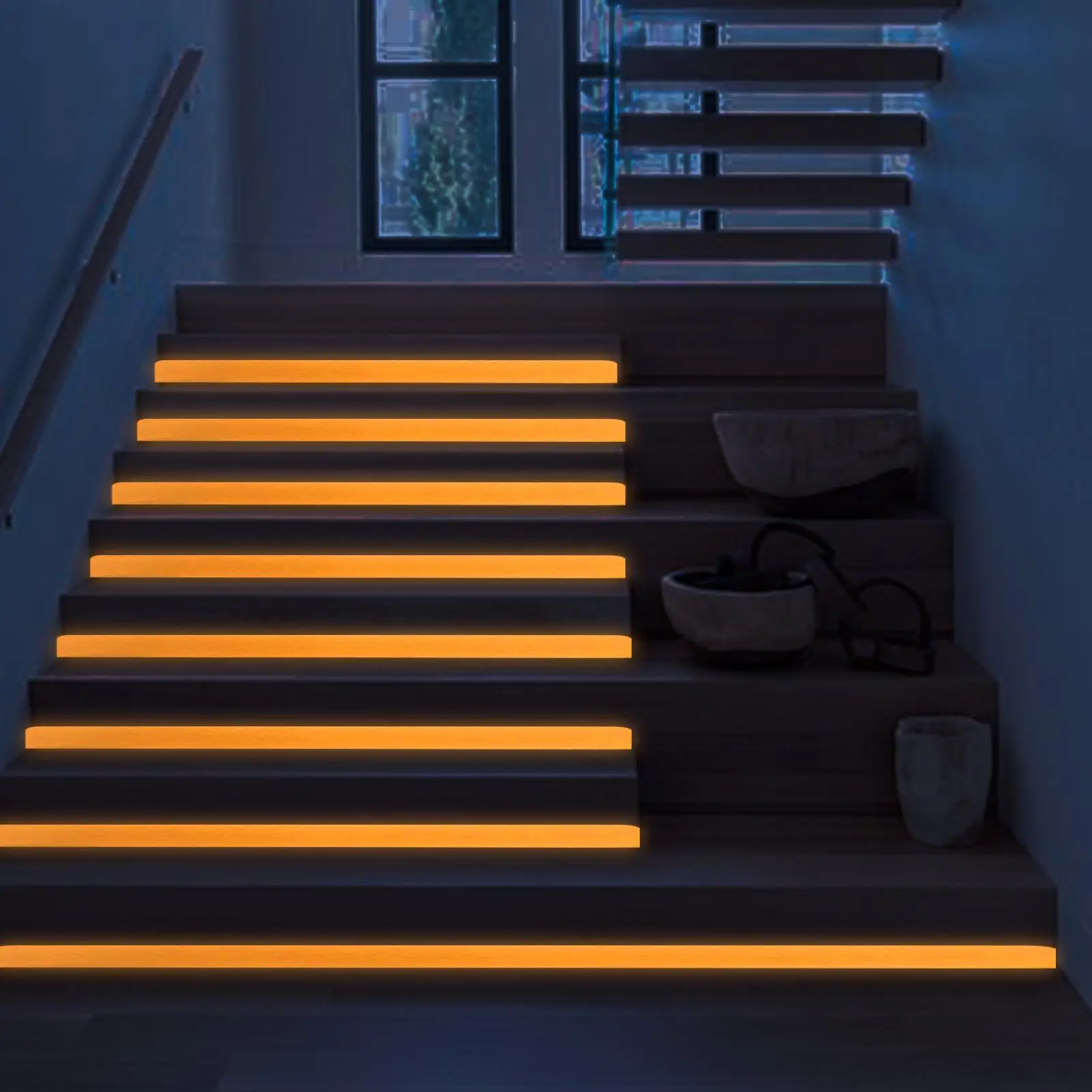 Glow In The Dark Sticker Stairs Stickers Fluorescent Glow-in-the-Dark Safety Floor Steps Stairs Wall Stage Duct Tape For Low