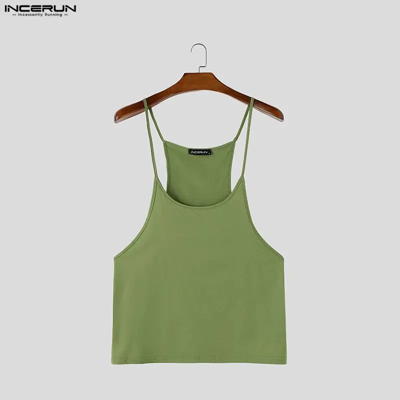INCERUN Herren Tanktops Einfarbig O-Ausschnitt Ärmellos Streetwear Sommer Männer Westen 2026 Sexy Mode Lässige Herrenbekleidung Oberteile