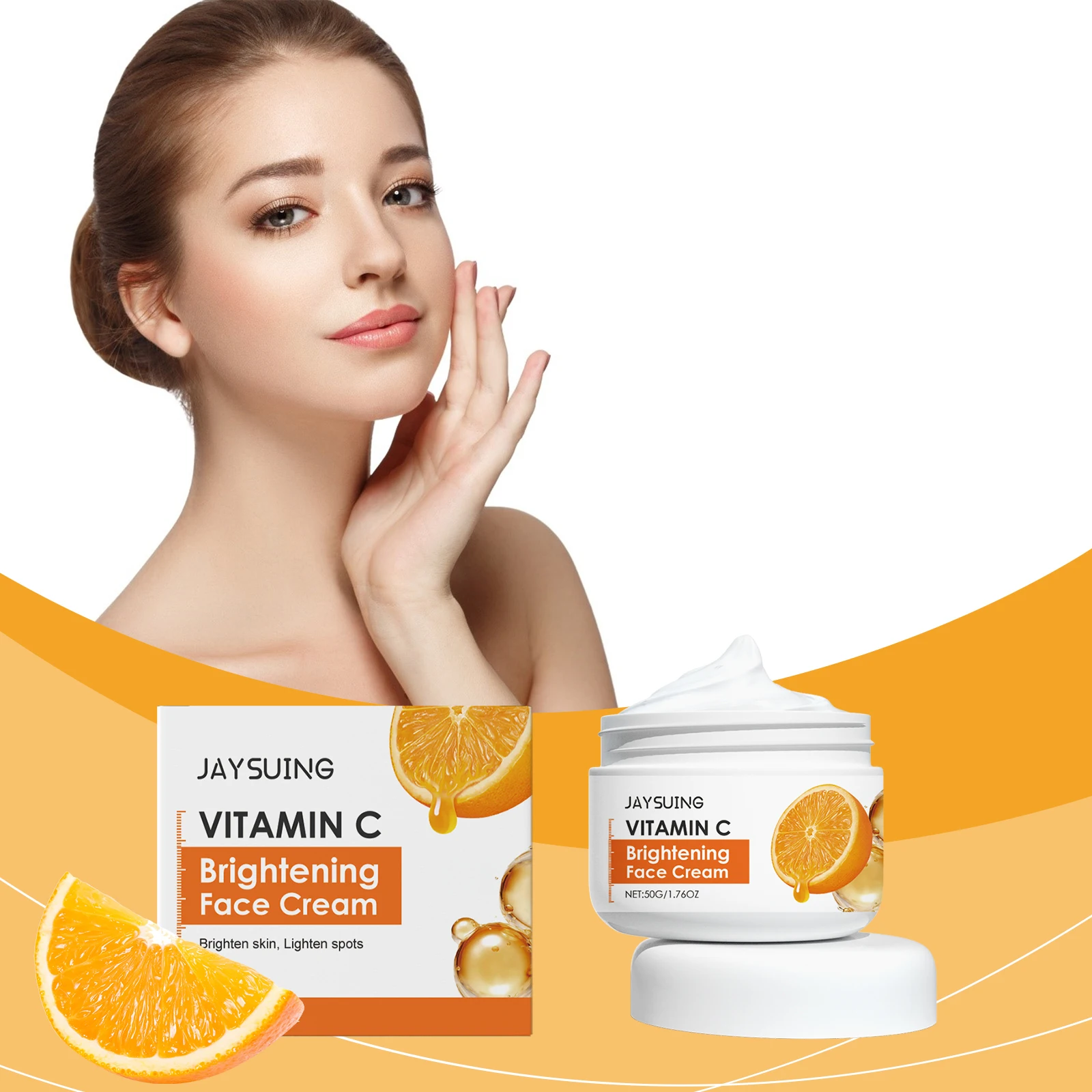 Vitamin C Brightening Face Cream Improve Dullness Powerful Antioxidation Lock Moisture Reduce Fine Line Moisturizing Face Lotion