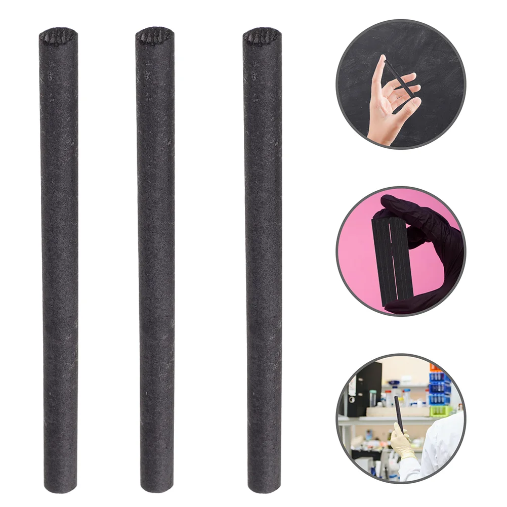 

12 Pcs Rechargeable Light Bulb Electrode Carbon Switch Clay Graphite Crucibles Black Long