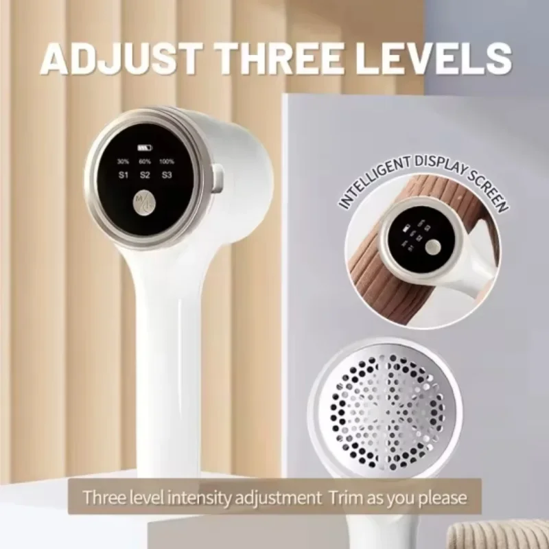 Lint Remover for Clothing Pellet Fluff Remover LED Display Rechargeable Portable Fabric HairBall Shaver for Clothes Cleaner