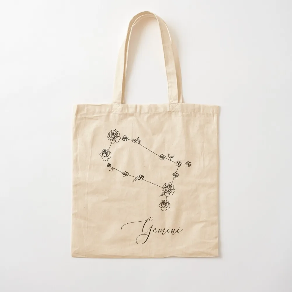 

Gemini zodiac constellations line drawing. Line art Tote Bag tote bag men shopper bag women Canvas for women Canvas Tote