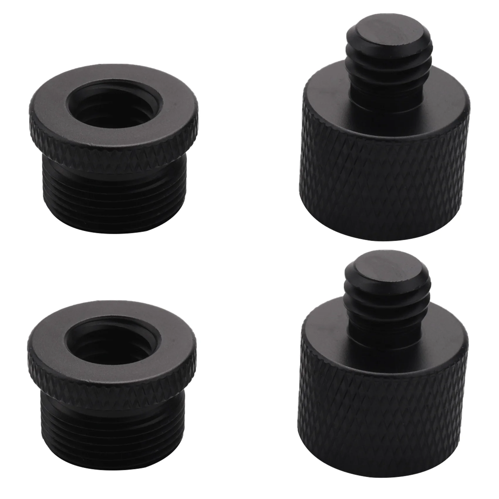 4 Pcs Mic Thread Adapter 5/8 Female to 3/8 Male and 3/8 Female to 5/8 Male Screw Adapter Thread for Mic Stand Mount