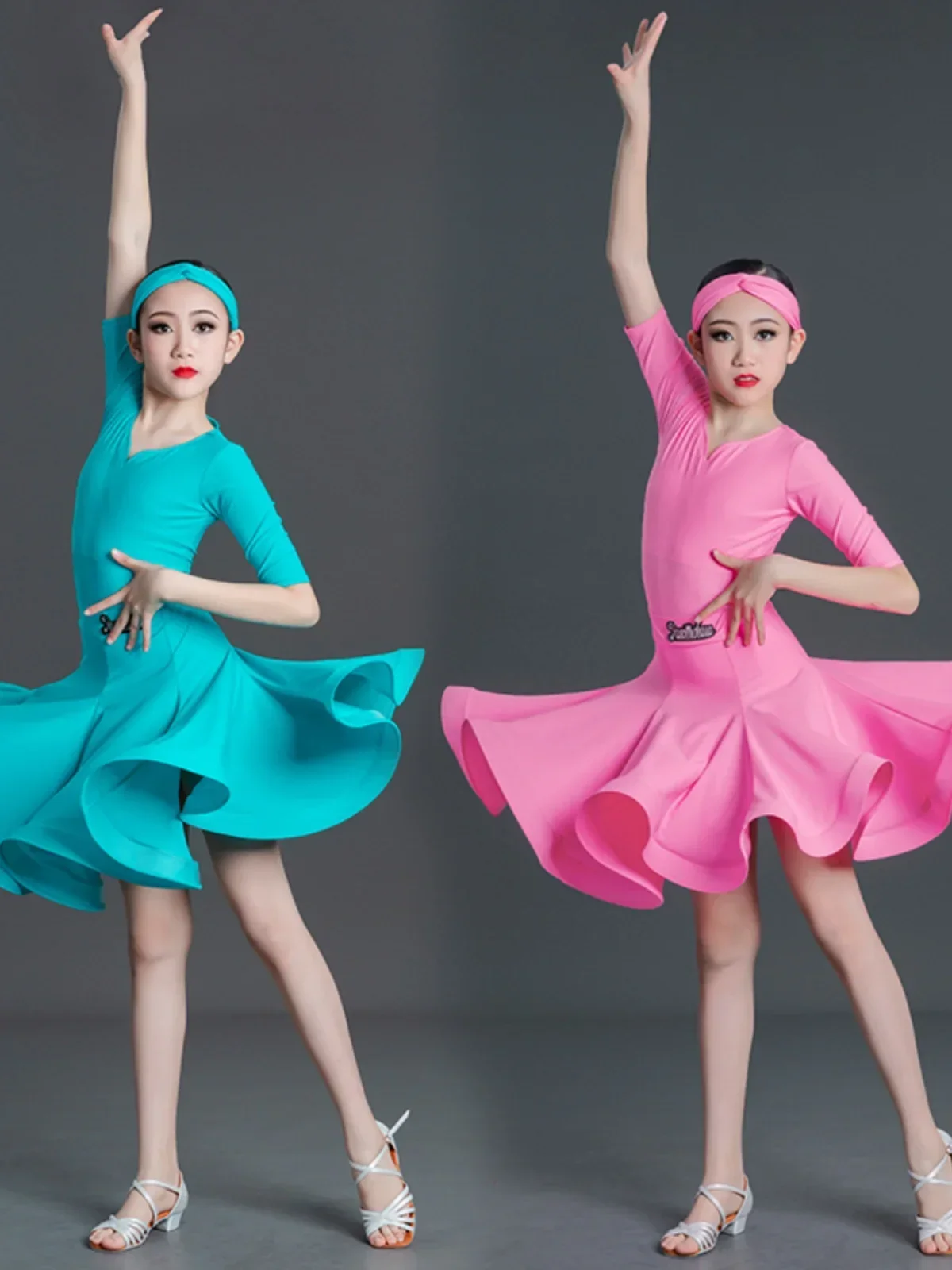 Abbigliamento da ballo latino per ragazze Costumi da tango moderni Abbigliamento per spettacoli teatrali Tango Salsa Costume da ballo per bambini Abiti
