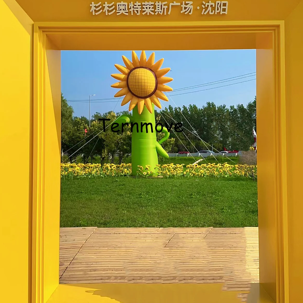 Custom size inflatable sunflower model as inflatable helianthus cartoon for advertising inflatable flower model