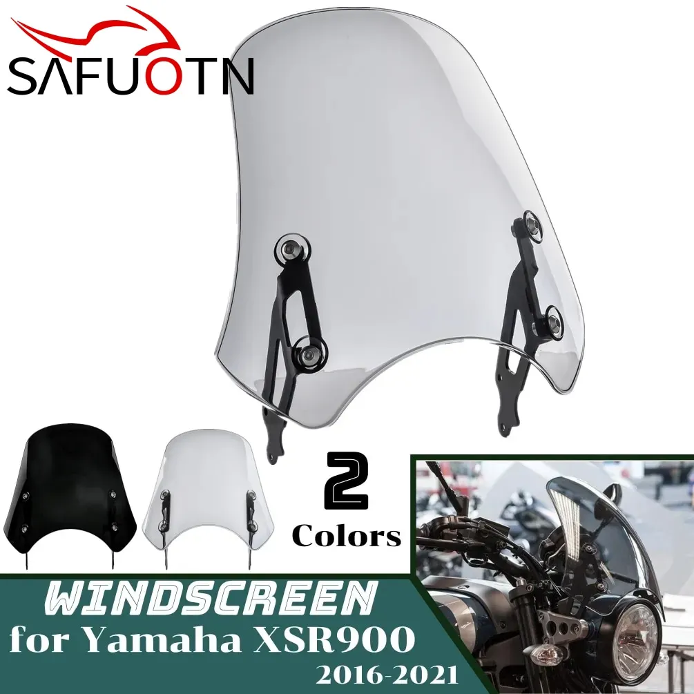 XSR900 Windshield Windscreen For Yamaha XSR 900 2016 2017 2018 2019 2020 2021 Motorcycle Wind Deflector Flyscreen with Bracket