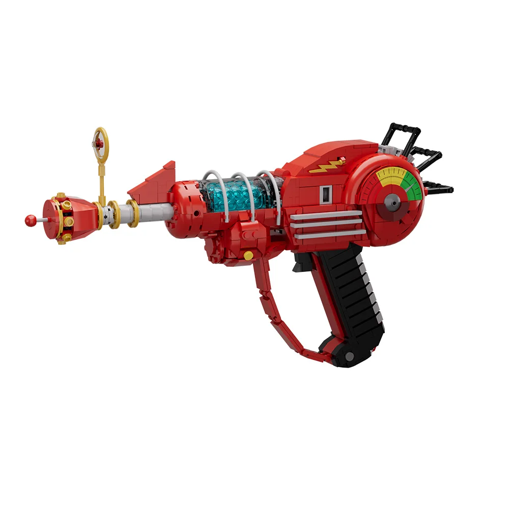 Gobricks MOC Call of Duty Ray Gun Building Blocks Shooting Game With Luminous Bullets Red Gun Brick Model Bullets Toy Gift