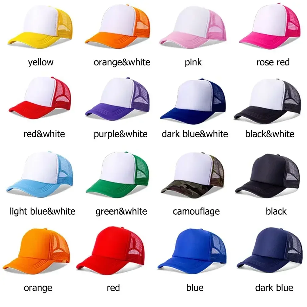 قابل للتعديل شقة قناع الصيف قبعة قبعة بيسبول Sunhat قبعة سائق الشاحنة Snapback
