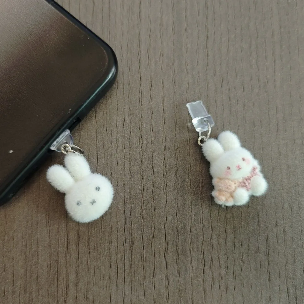 Miffy Rabbit Phone Dust Plug IPhone Type C Port Protective Cover Anti Dust Phone Decor Portable Accessory Protection Decoration