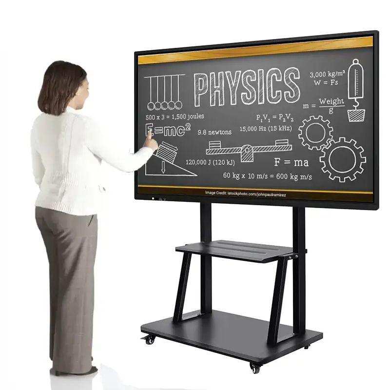 65 Inches Interactive Board 20 Point IR Touch, Android  & Microphone Arrays Intelligent Smart Display TV, Hot Sale AliExpress