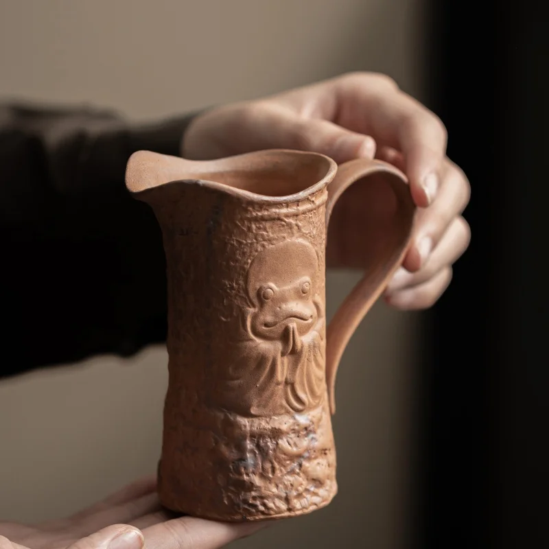 Old Rock Mud Coarse Pottery Public Cup Cha Hai Fair Cup Tea Sea Handmade Retro Tea Dispenser Tea Ceremony