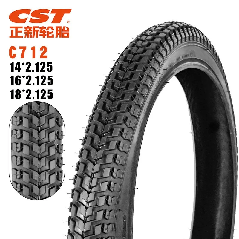 

CST Bicycle tire 14 16 18inches C712 16*2.125 Bike Parts Children's Car Anti-Skid and Wear-Resistant Folding Bicycle Tire