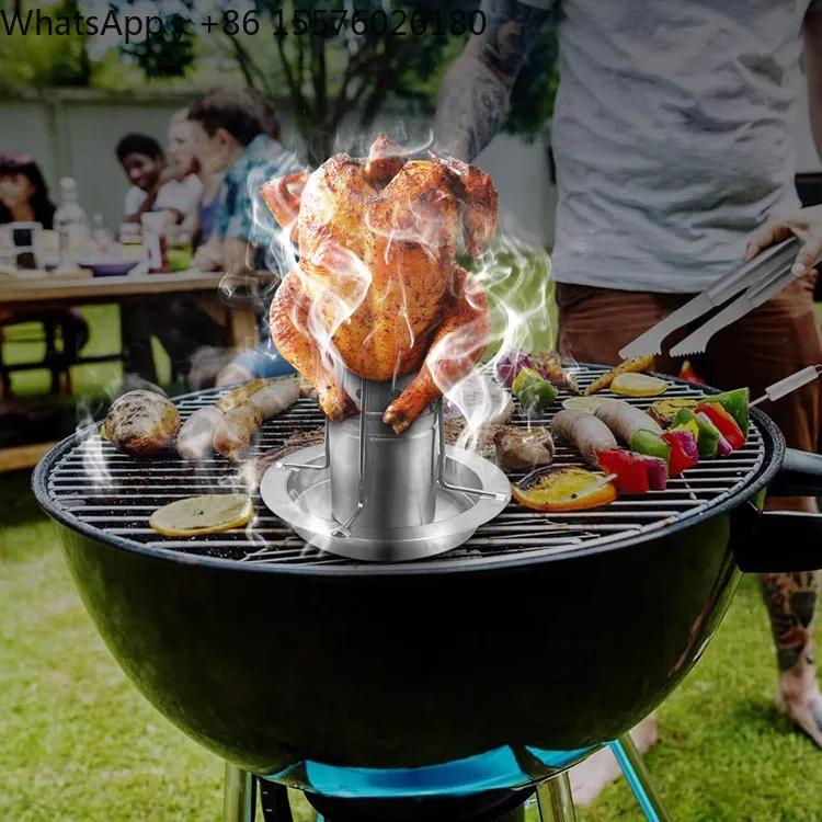 Stainless Steel  Chicken Rack Chicken Pan Turkey Rack Removable Pan