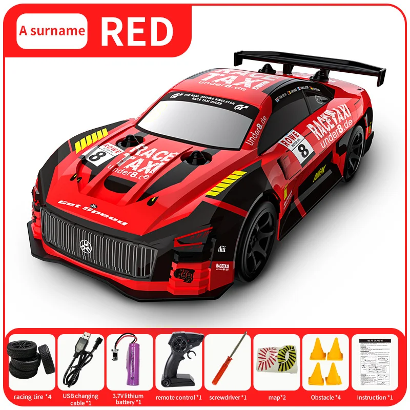 JJRC Q165 Drift RC Car 2,4G Radio de alta velocidad con luz modo Dual efectos LED Mini Control remoto modelo de coche de carreras