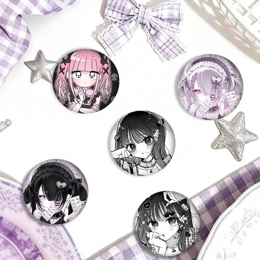 Cartoon Cute ANIME J-Jirai Kei New Brooches Soft Button Pin Funny Silly Gnarpy On A Skateboard Meme Badge Gamer Collection Gifts