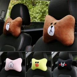 Universal Neck Cushion Cartoon Cars Accessories Car Pillow Support Cute Cervical Pillow Women Plush Headrest Man Neck Pillow