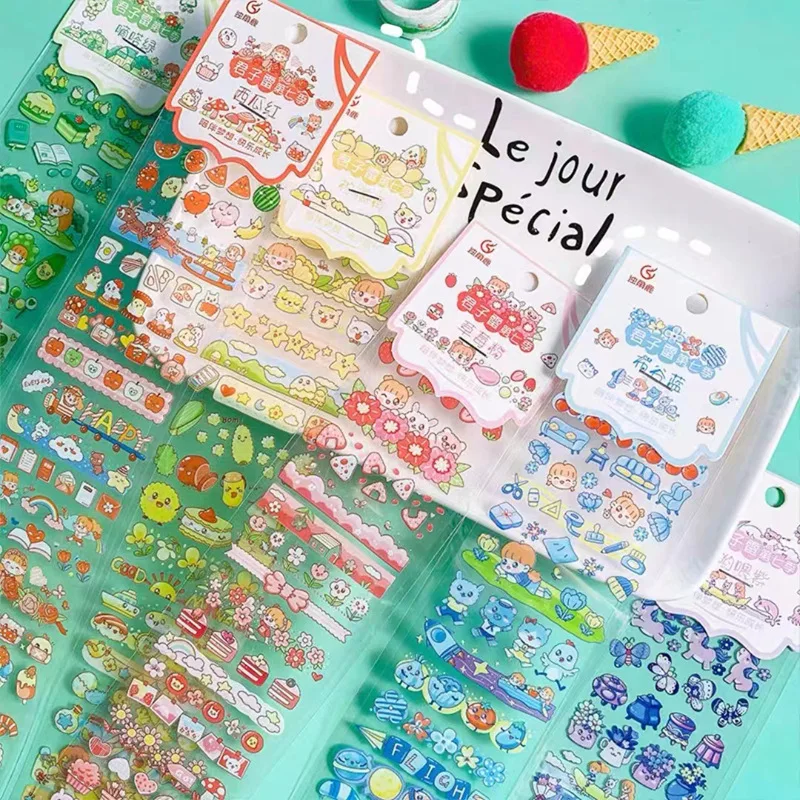 

Sharkbang 12pcs Journal Scrapbooking Decorative Stickers Kawaii Girls Constellation Idol Postcards Sticker For Agenda Albums