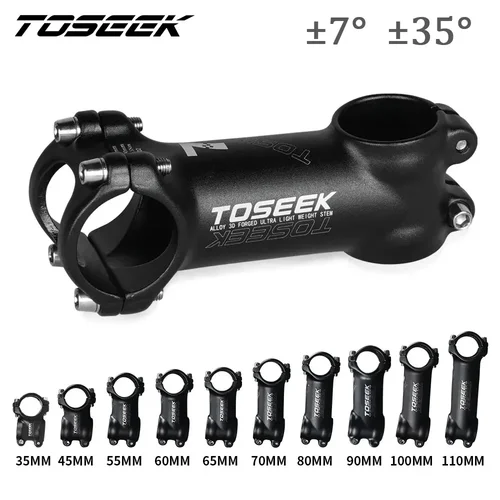 TOSEEK 자전거 핸들 바 스템, 네거티브 파워 MTB 스템, 경량 로드 바이크 테이블, 60mm, 70mm, 80mm, 90mm, 100mm, 28.6mm, 31.8mm 