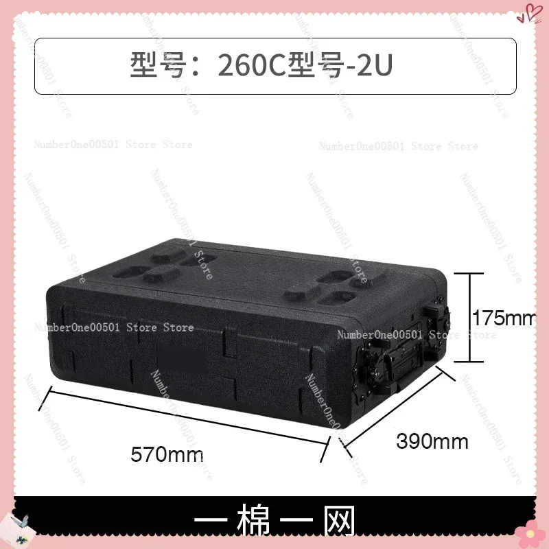 

For Amplifiers Wireless Microphone Receiver Portable Aviation Case PE Plastic Audio Equipment Case Rack Mount Box