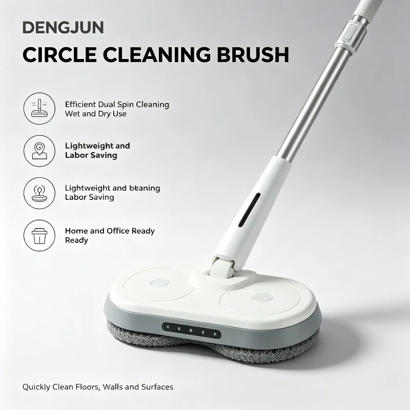 Portable Non-Steam Electric Spray Mop Cordless Design No Bending Household Cleaning Mop For Apartment Bathroom Kitchen