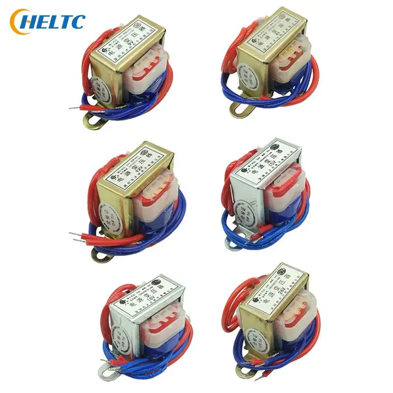 AC 6/9/12/15V/18V/24V Output Voltage EI Copper Core Input Single V 2 line 220V-50Hz Single Voltage Copper Power Transformer