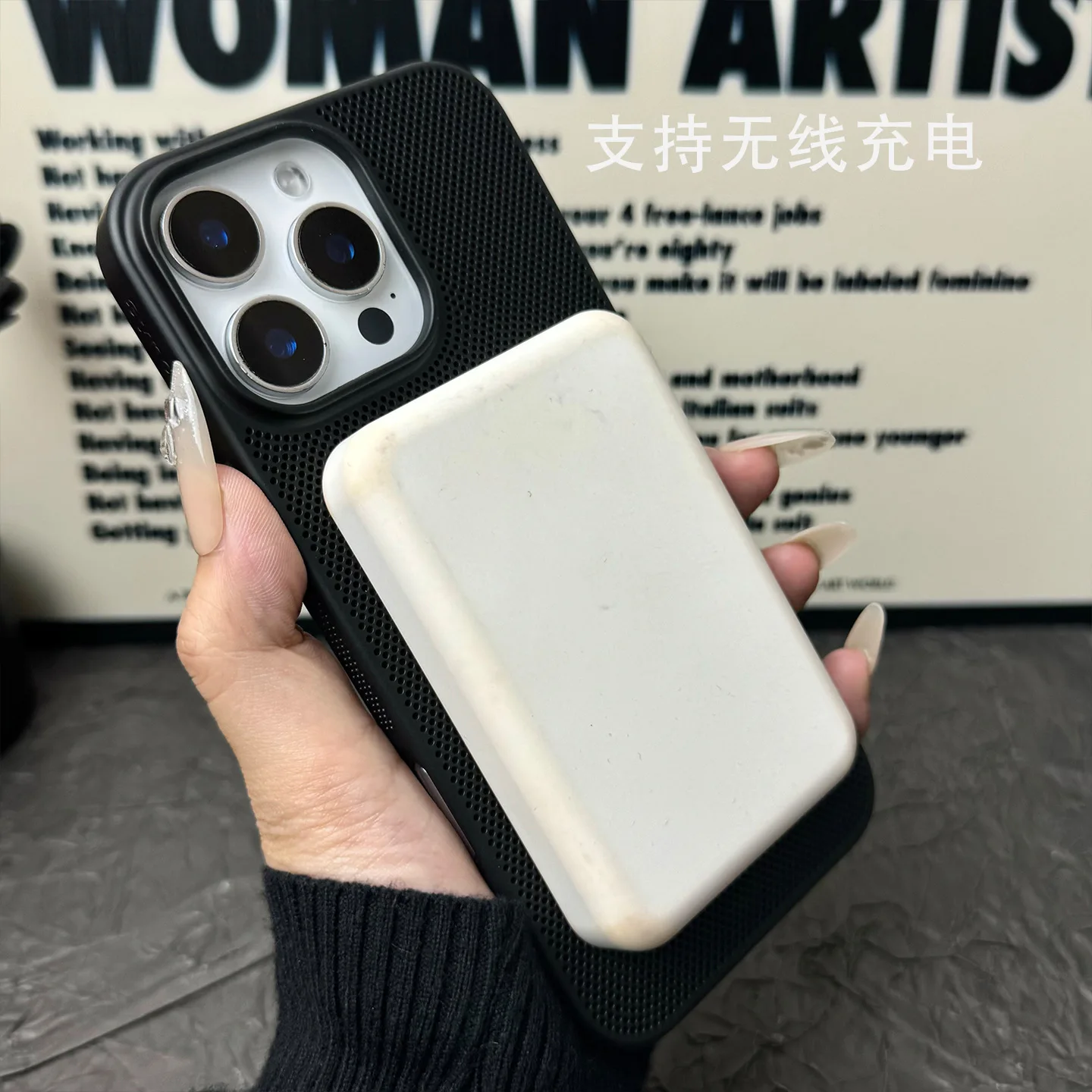 حافظة مغناطيسية لتبديد الحرارة مع حلقة رفيعة لهاتف آيفون 17 16 بلس برو ماكس 15 برو 14 13 12 11 رفيعة للغاية #4